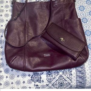 Coach purse and matching wallet